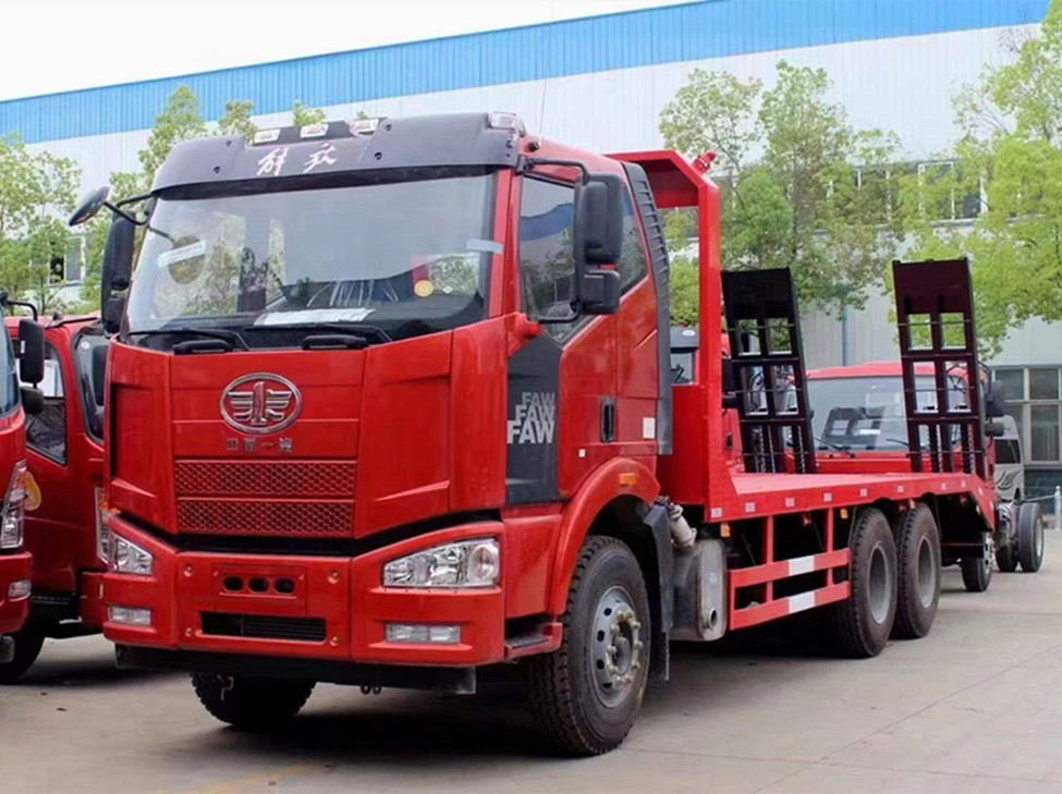 【國六京環】解放J6L后雙橋平板運輸車